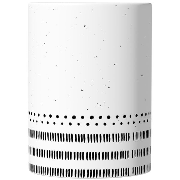 Accents ceramic white patterned tumbler