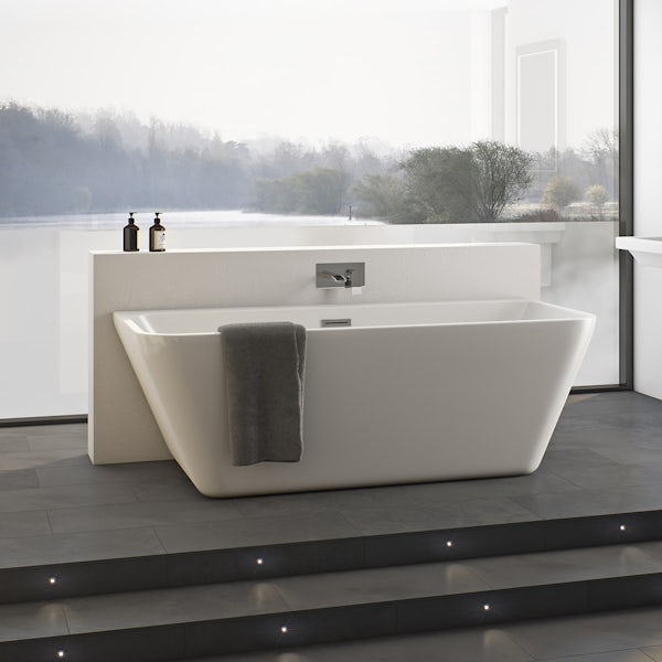 Mode Carter complete suite with bath,  enclosure, tray, shower and taps 1200 x 800