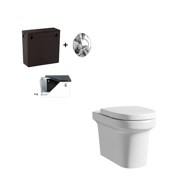 Mode Burton back to wall toilet with soft close seat and concealed cistern