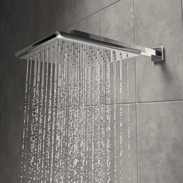 Mode Airmix water saving square shower head 250mm