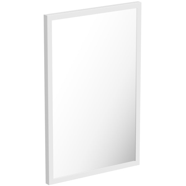 Mode Hale white gloss bathroom mirror 850 x 550mm