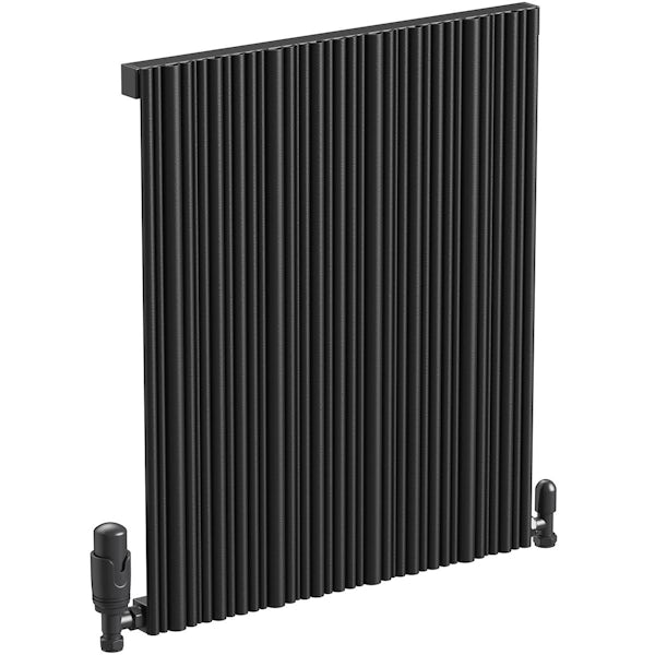 The Heating Co. Quebec matt black aluminium radiator