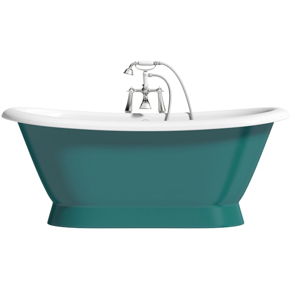 Artist Collection Totally Turquoise traditional freestanding bath & tap pack