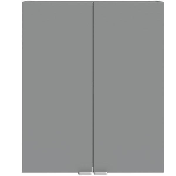 Reeves Wyatt onyx grey wall hung cabinet 720 x 600mm