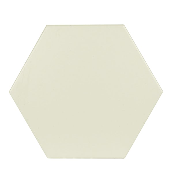 British Ceramic Tile Hex cream matt tile 175mm x 202mm