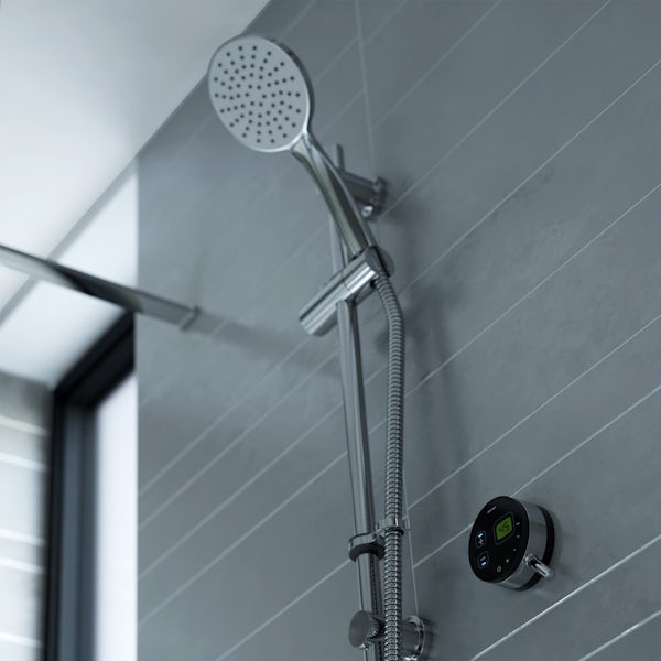 Bristan Artisan Evo digital shower with slider rail kit black