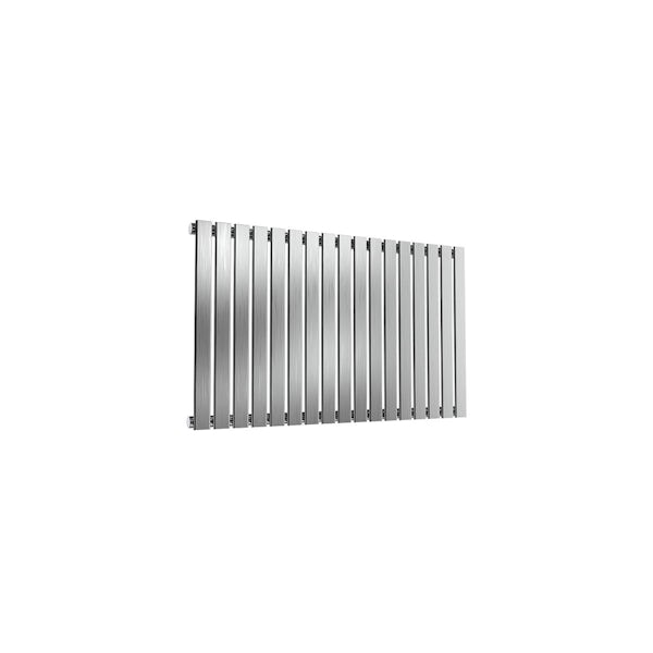 Reina Flox single brushed stainless steel designer radiator