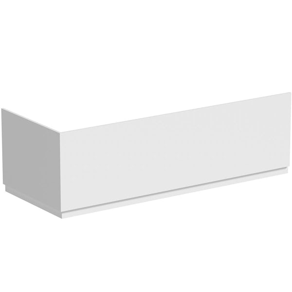 Accents super-matt white straight bath panel pack 1700 x 700mm