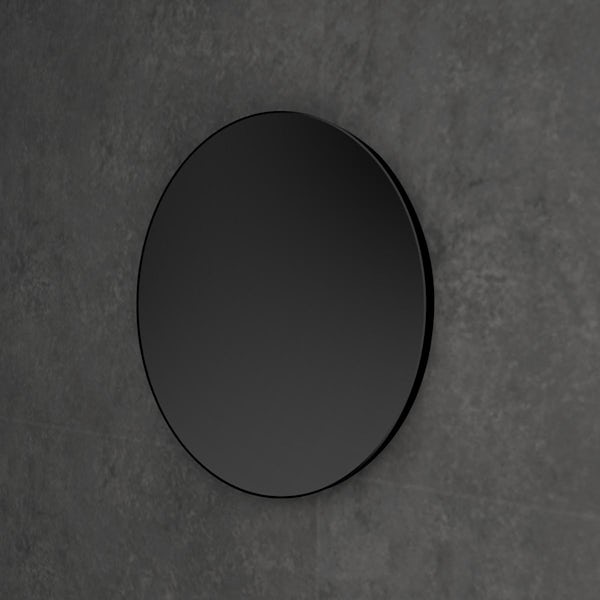 HiB Trim round black mirror 600mm