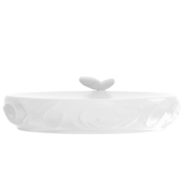 Accents Edelle porcelain white butterfly soap dish