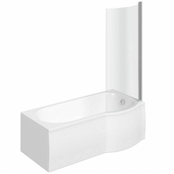 Clarity P shaped right handed shower bath 1500mm with 5mm shower screen
