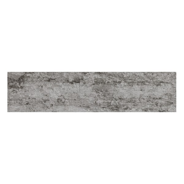 Basswood grey wood effect matt wall and floor tile 150mm x 600mm