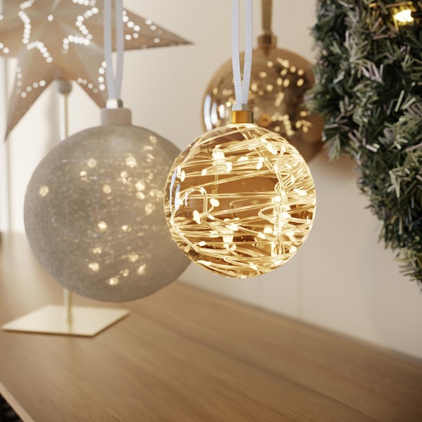 Eglo Christmas bauble light in amber