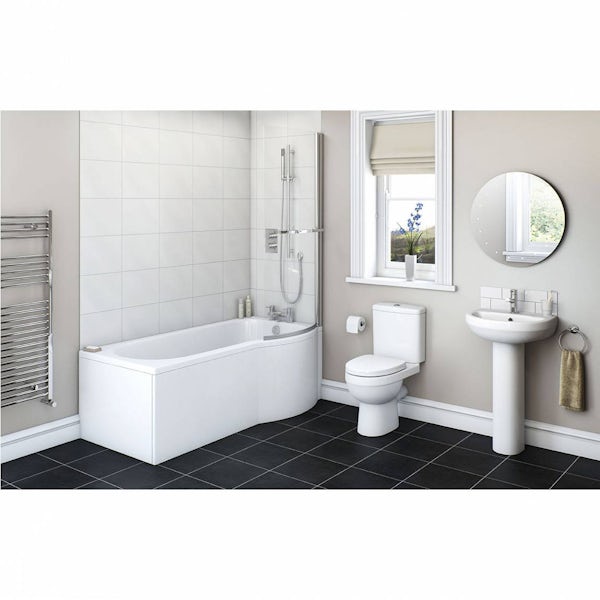 Energy Bathroom Set with Evesham 1500 x 800 Shower Bath Suite RH