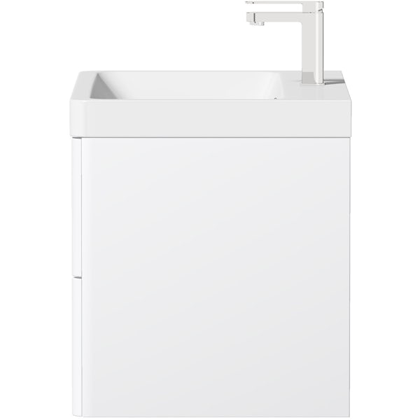 Mode Adler white 800mm wall hung vanity unit and basin