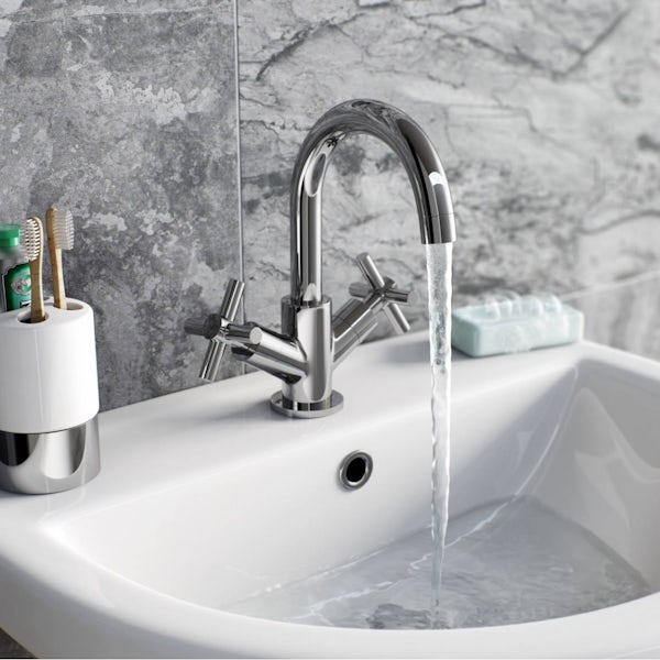 Mode Tate basin and freestanding bath tap pack
