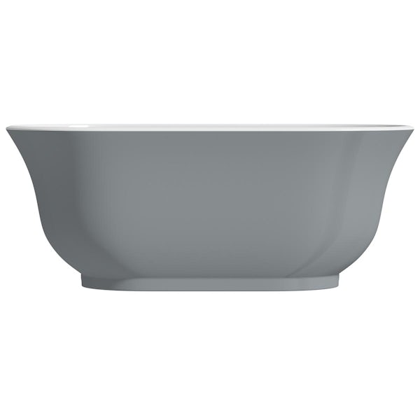 The Bath Co. Camberley storm coloured traditional freestanding bath
