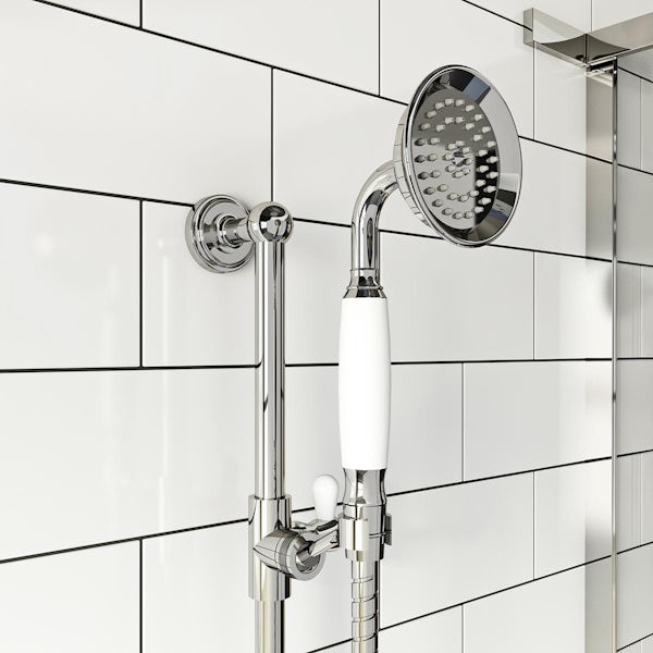 Dulwich thermostatic shower valve with slider rail kit