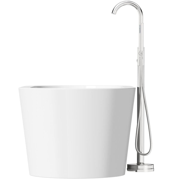Orchard contemporary freestanding bath with freestanding bath tap