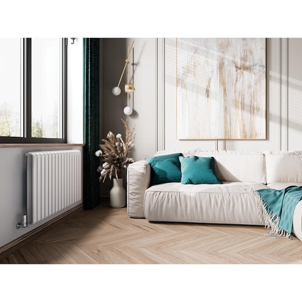 Terma Warp-Room horizontal matt white radiator