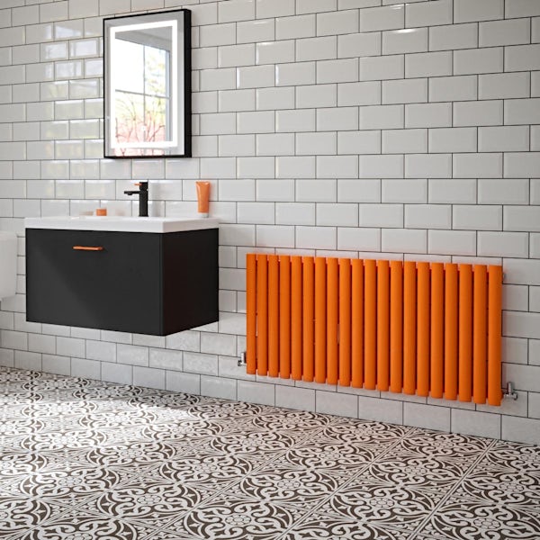 The Tap Factory Vibrance orange vertical panel radiator