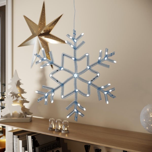 Eglo Christmas snowflake light decoration in white