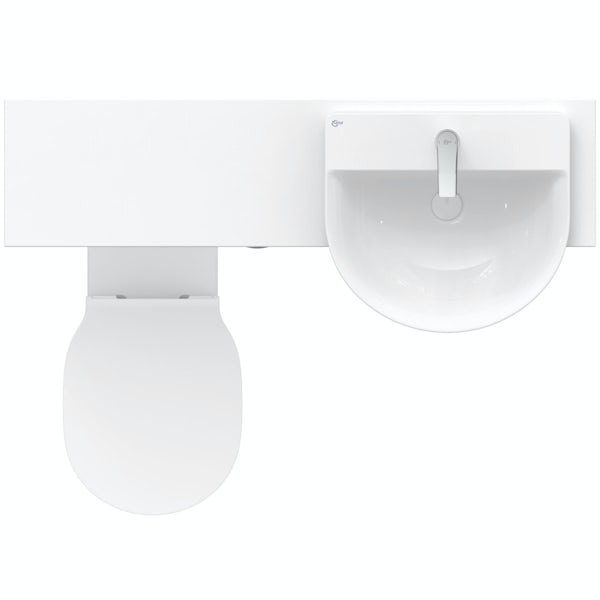 Ideal Standard Concept Air white gloss 1200 combination unit with toilet and soft close seat