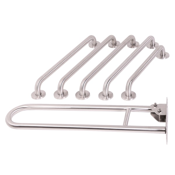 Nymas NymaPRO Doc M rail only toilet pack in brushed chrome