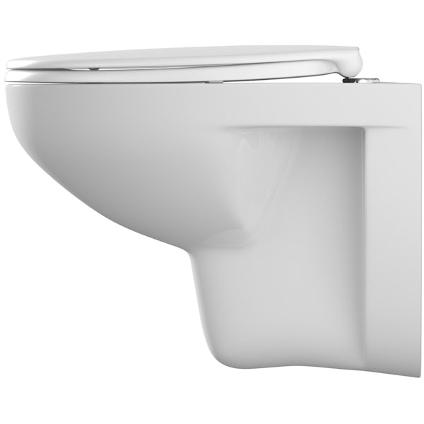 Grohe Bau wall hung toilet with soft close seat
