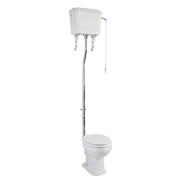 The Bath Co. Cromford high level toilet inc white soft close seat
