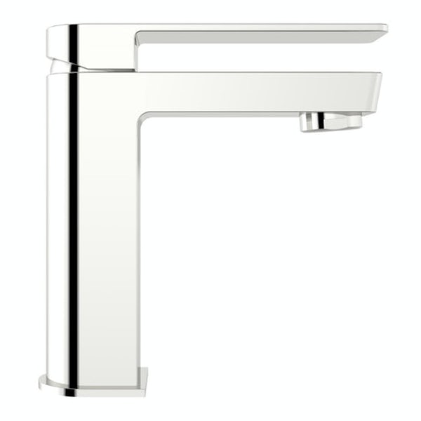 Orchard Derwent square 1 tap hole full pedestal basin 550mm with tap