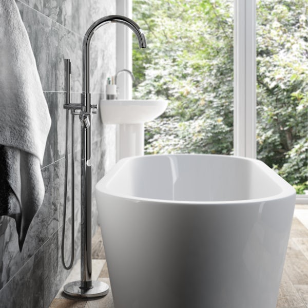 Mode Tate freestanding bath and Tate freestanding tap pack