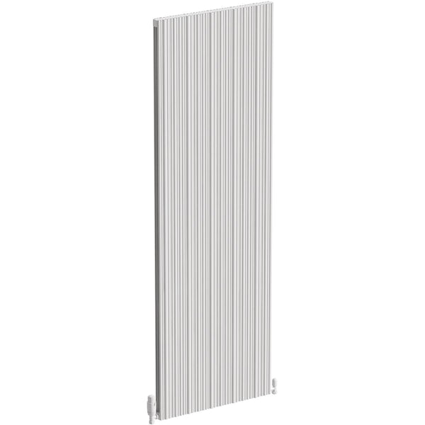 The Heating Co. Quebec vertical matt white aluminium radiator