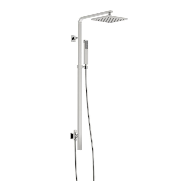 Mode Ellis twin thermostatic shower set with sliding rail and bath filler