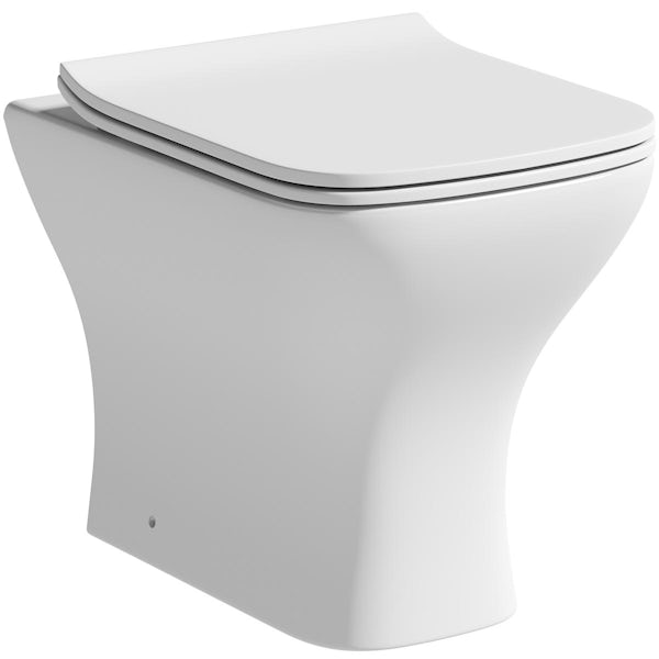 Orchard Derwent square compact back to wall toilet with soft close slim seat