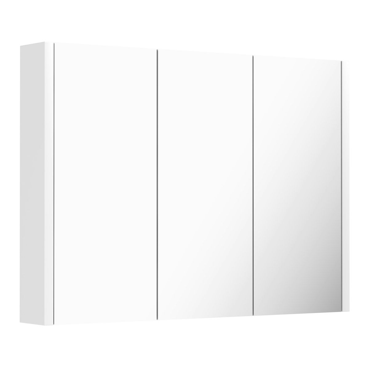 Design Modern 900mm Gloss White Bathroom 3 Doors Mirror Cabinet Storage