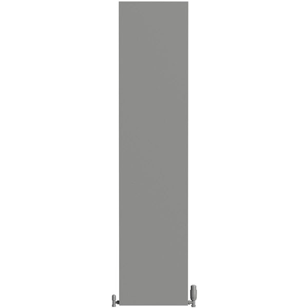 The Heating Co. Brampton vertical textured grey aluminium radiator