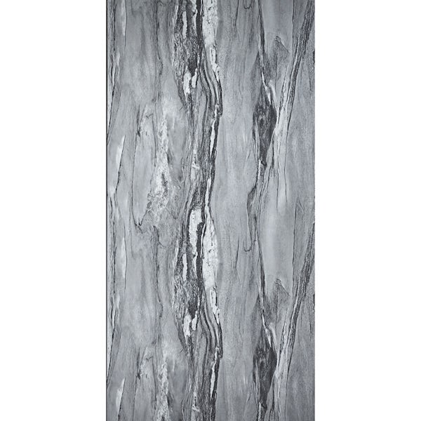 Showerwall MDF grey volterra texture shower wall panel 2440 x 900
