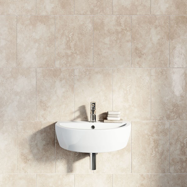 British Ceramic Tile Earth beige gloss tile 300mm x 416mm