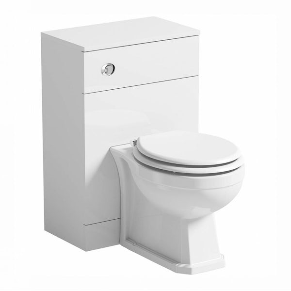 Regency Back to Wall Toilet inc Luxury White MDF Seat and Unit