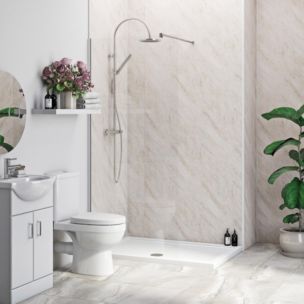 Multipanel Economy Byzantine Marble shower wall 2 panel pack