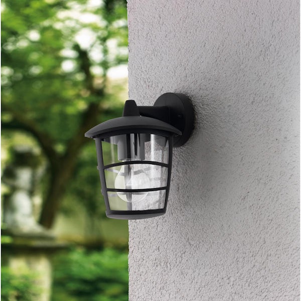 Eglo Aloria outdoor wall light IP44 in black