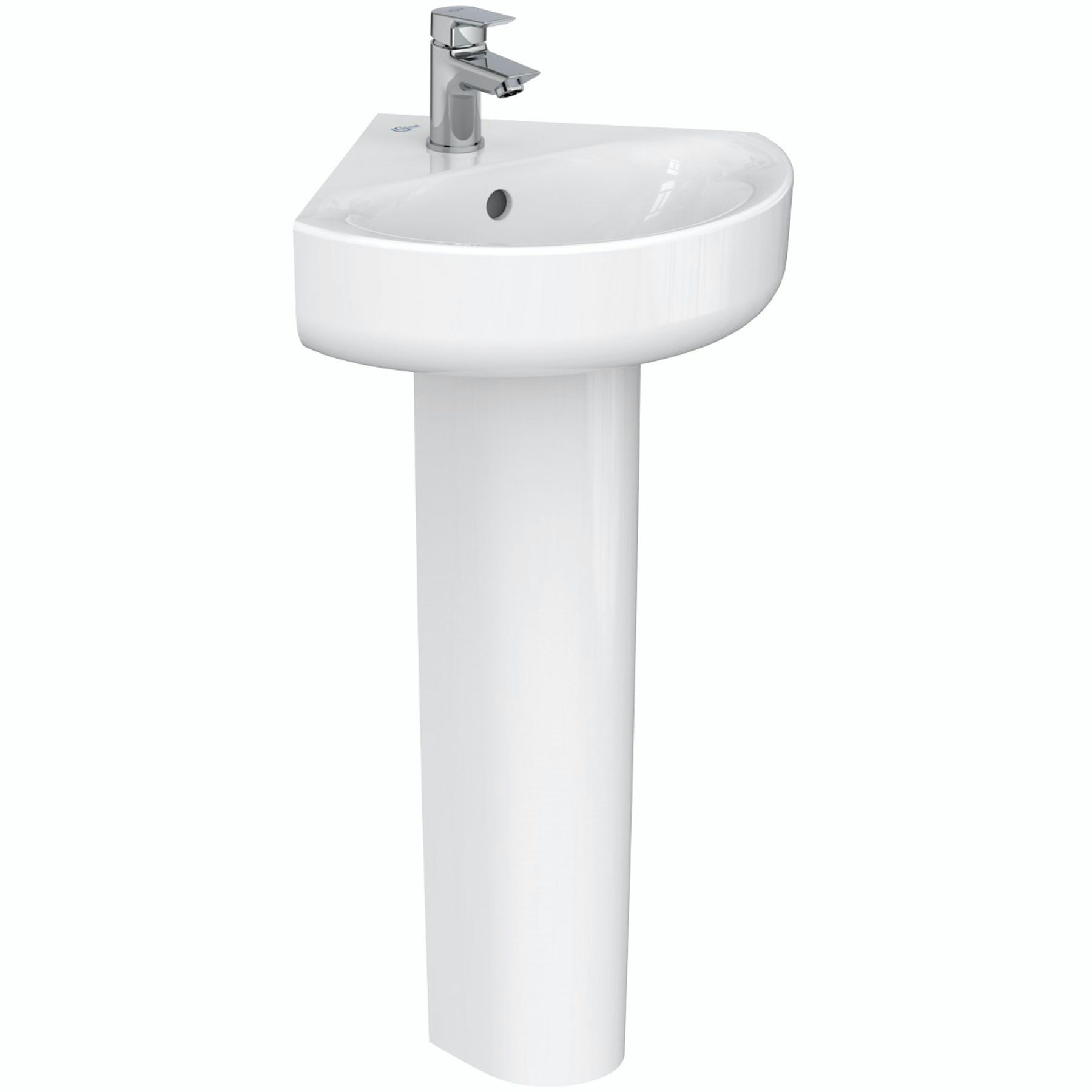 corner bathroom pedestal sink