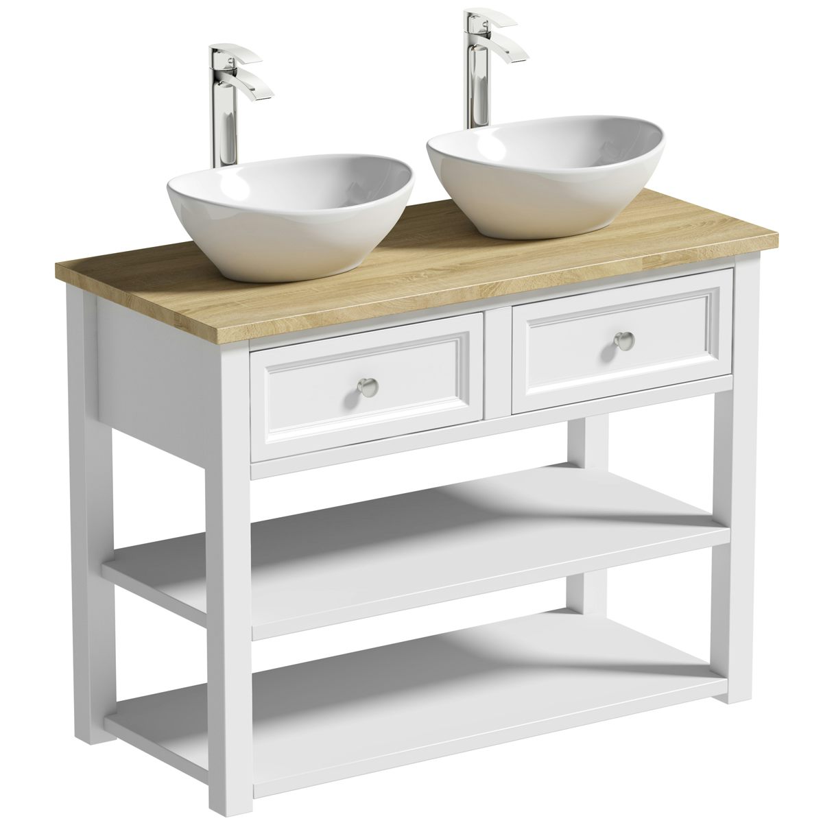 The Bath Co Marlow 1040mm Double Washstand With Countertop Basins