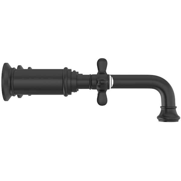 The Bath Co. Castello wall mounted basin mixer tap with slotted waste