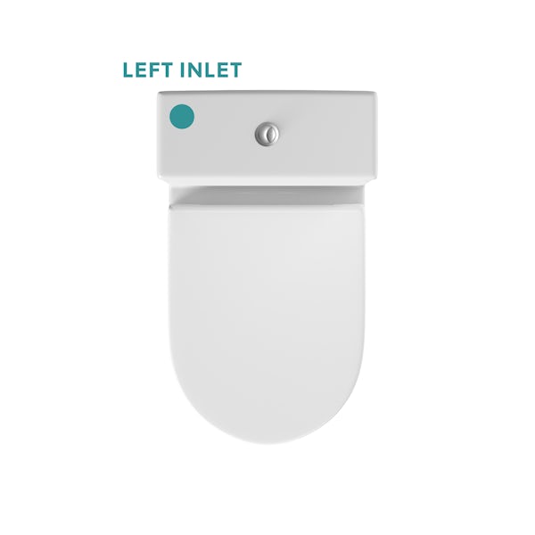 Ideal Standard Tesi close coupled toilet with Aquablade technology and soft close seat and pan connector
