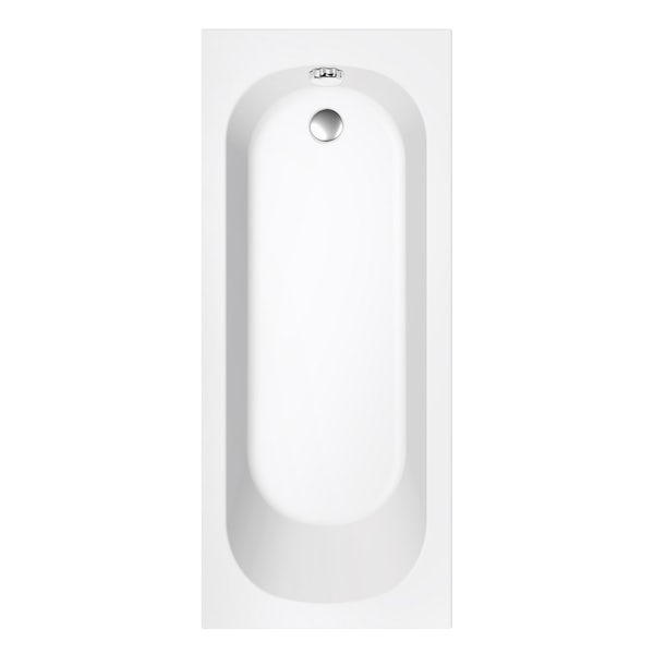 Clarity straight shower bath with 5mm shower screen