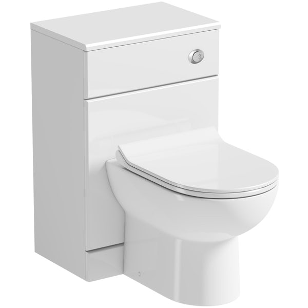 Orchard Eden white back to wall unit and Eden contemporary toilet with seat