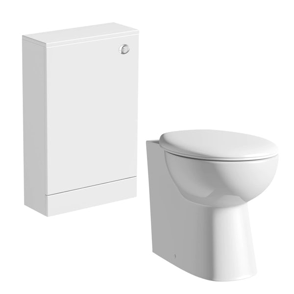Orchard Derwent white slimline back to wall unit and Clarity toilet with seat
