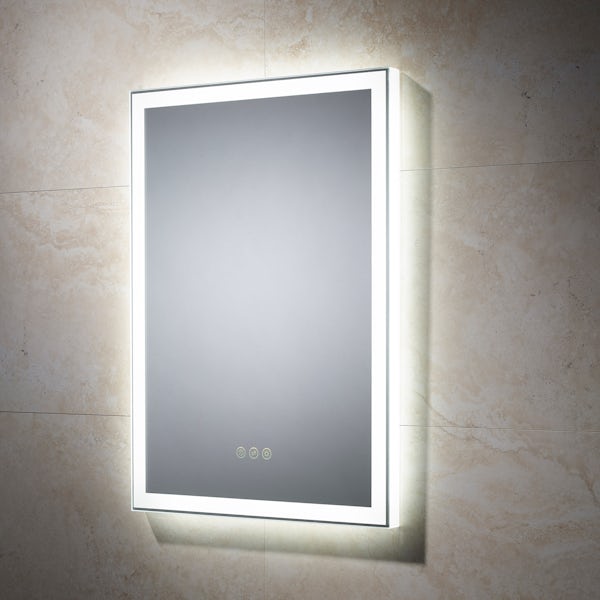 Mode Oxman dimmable diffused LED illuminated mirror 700 x 500mm with demister